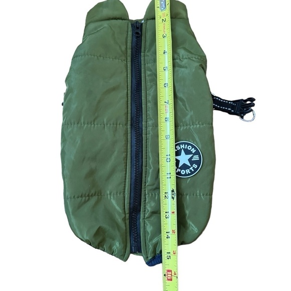 Dog Waterproof Vest Jacket Military Green Size Medium - Picture 5 of 6